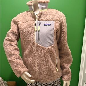 Patagonia Tan Fleece Windproof full-zip Jacket